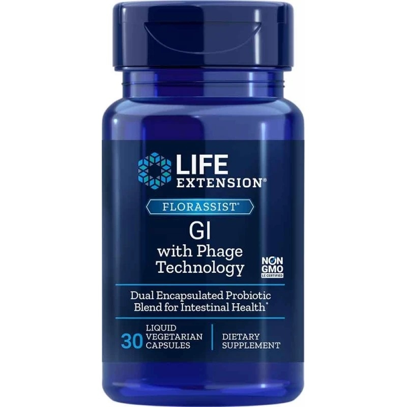 Life Extension Florassist GI with Phage Technology suplement diety, 30 kaps./1 opak.