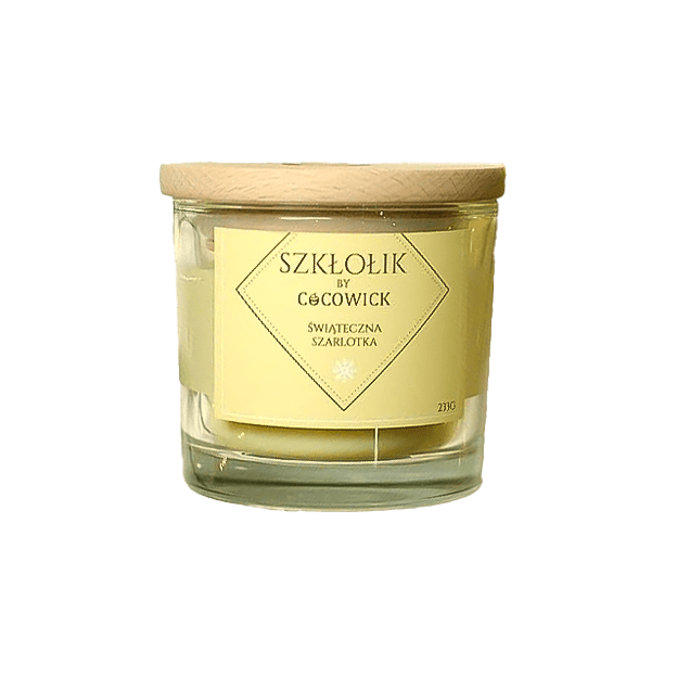 Cocowick Świąteczna Szarlotka świeca sojowa w szkle, 233 ml