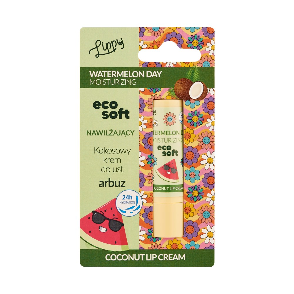 Eco Soft Arbuz kokosowy krem do ust, 4,8 g