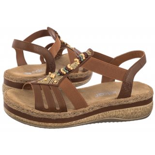 Sandały Rieker Brązowe V0921-24 Brown