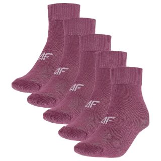 Skarpetki 5 par 4F Różowe 4FWAW23USOCF216 54S