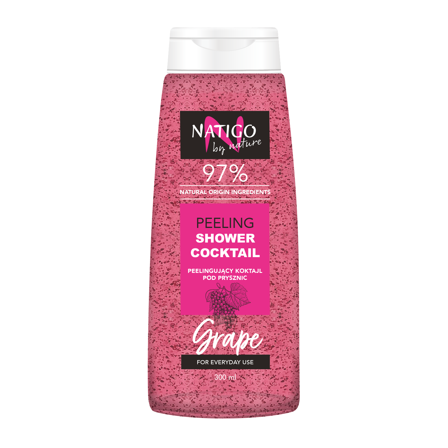 Natigo By Nature Grape peelingujący żel pod prysznic, 300 ml