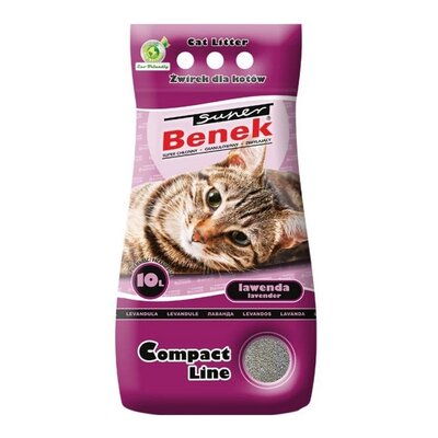 Żwirek dla kota SUPER BENEK Compact Lawenda 10 L