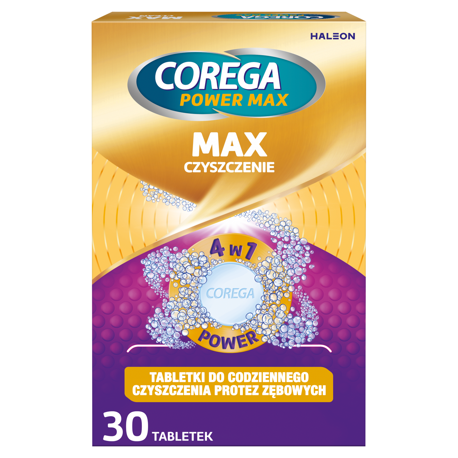 Corega Podwójna Siła tabletki do czyszczenia protez zębowych, 30 szt./1 opak.