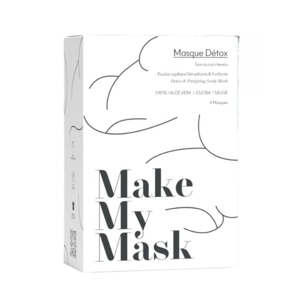 MakeMyMask maska oczyszczająca przeciw przetłuszczaniu włosów, 4 szt./1 opak.