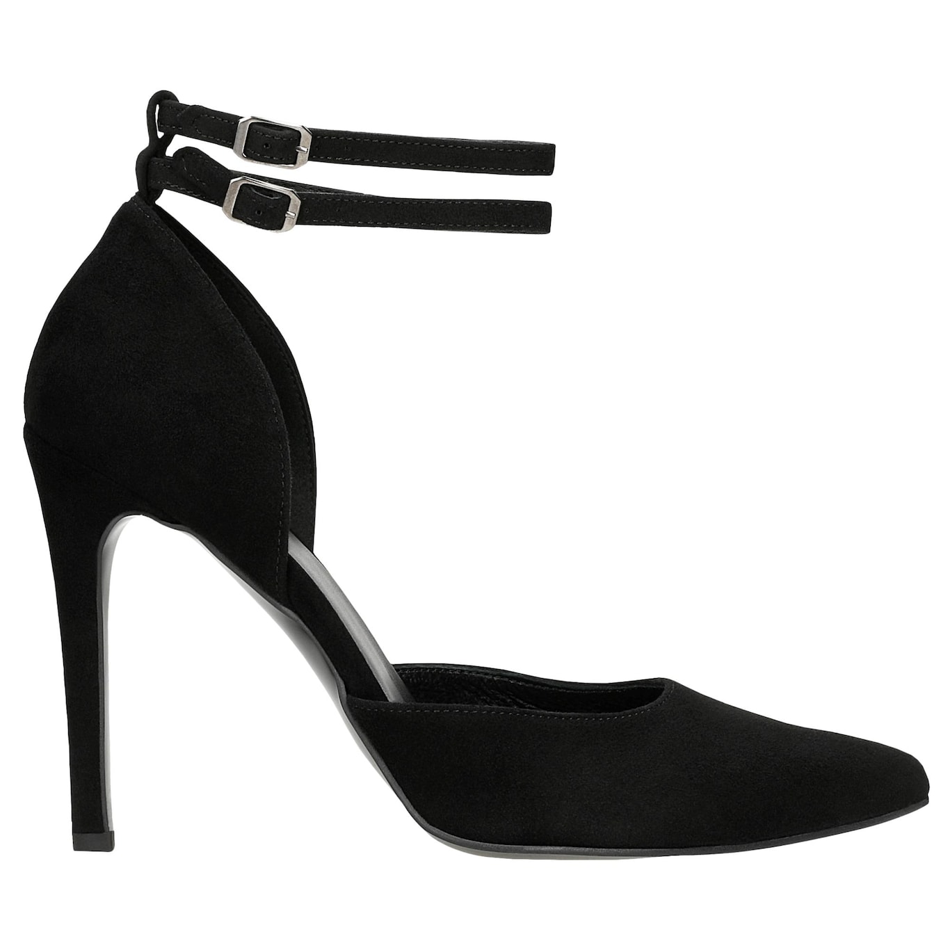 Wojas Czarne Czółenka Damskie Z Podwójnym Zapięciem Wokół Kostki