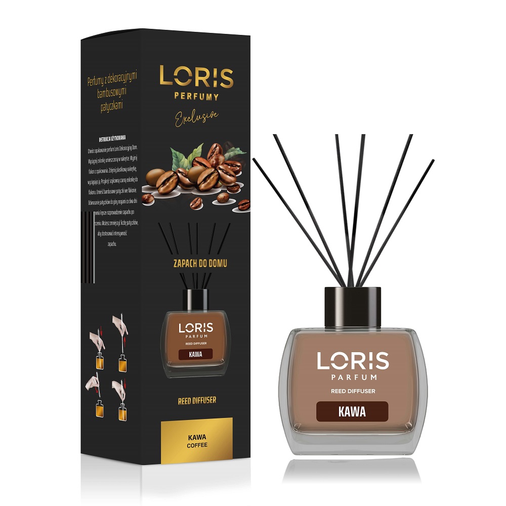 Loris dyfuzor zapachowy z patyczkami Kawa, 120 ml