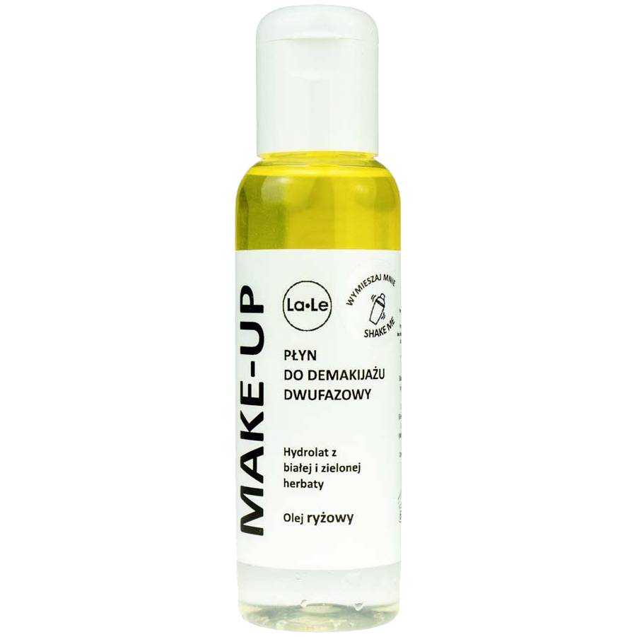 La-Le dwufazowy płyn do demakijażu hydrolat z zielonej herbaty, 100 ml
