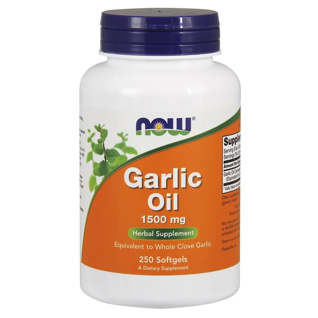 Now Foods Garlic Oil suplement diety, olej z czosnku, 1500mg, 250 kaps./1 opak.