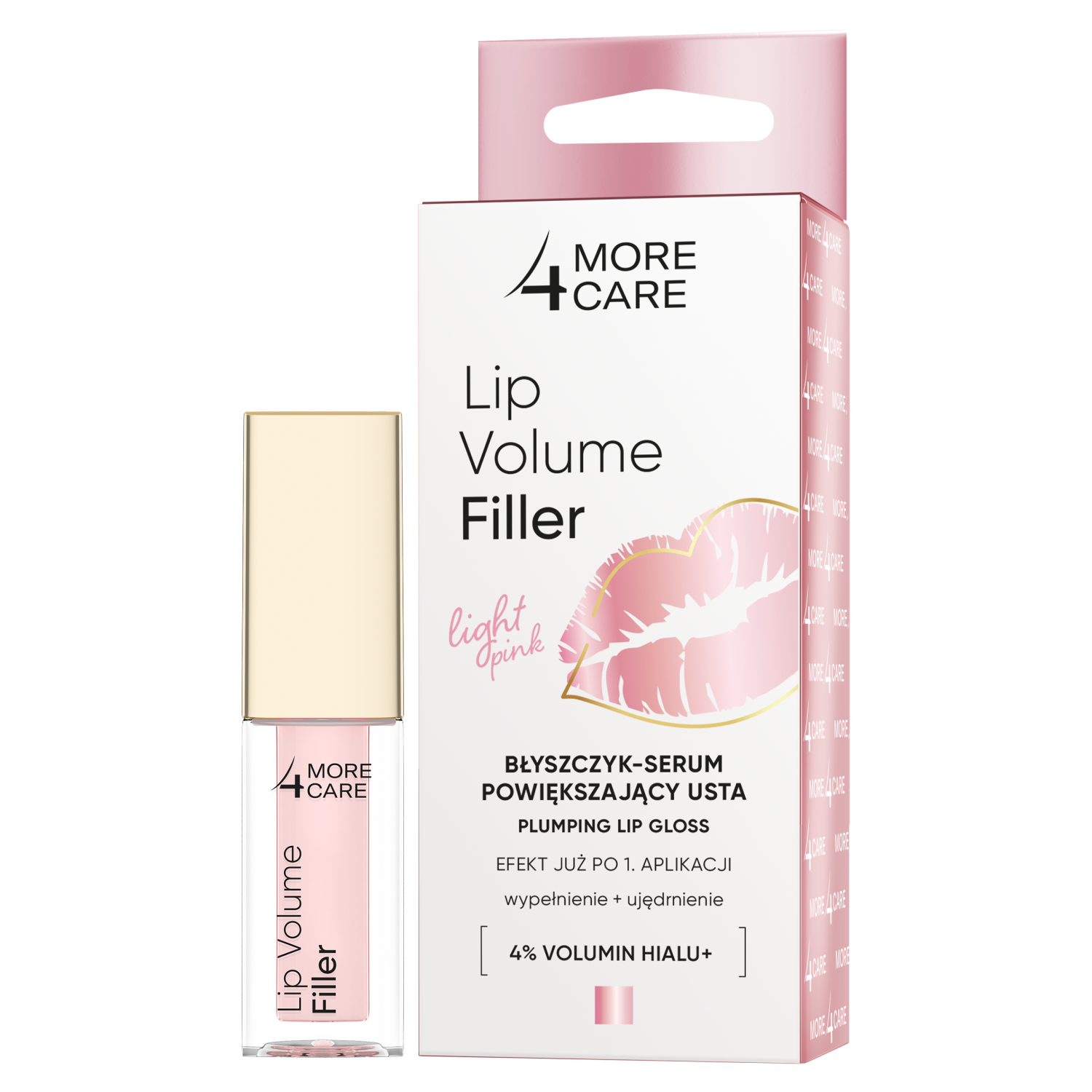 More4Care Lip Volume Filler błyszczyk-serum powiększający usta light pink, 4,8 g