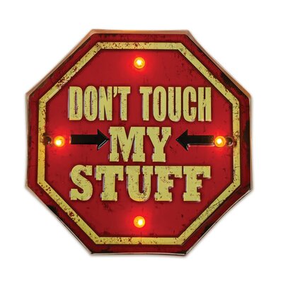 Znak metalowy FOREVER LIGHT Retro LED Don't Touch