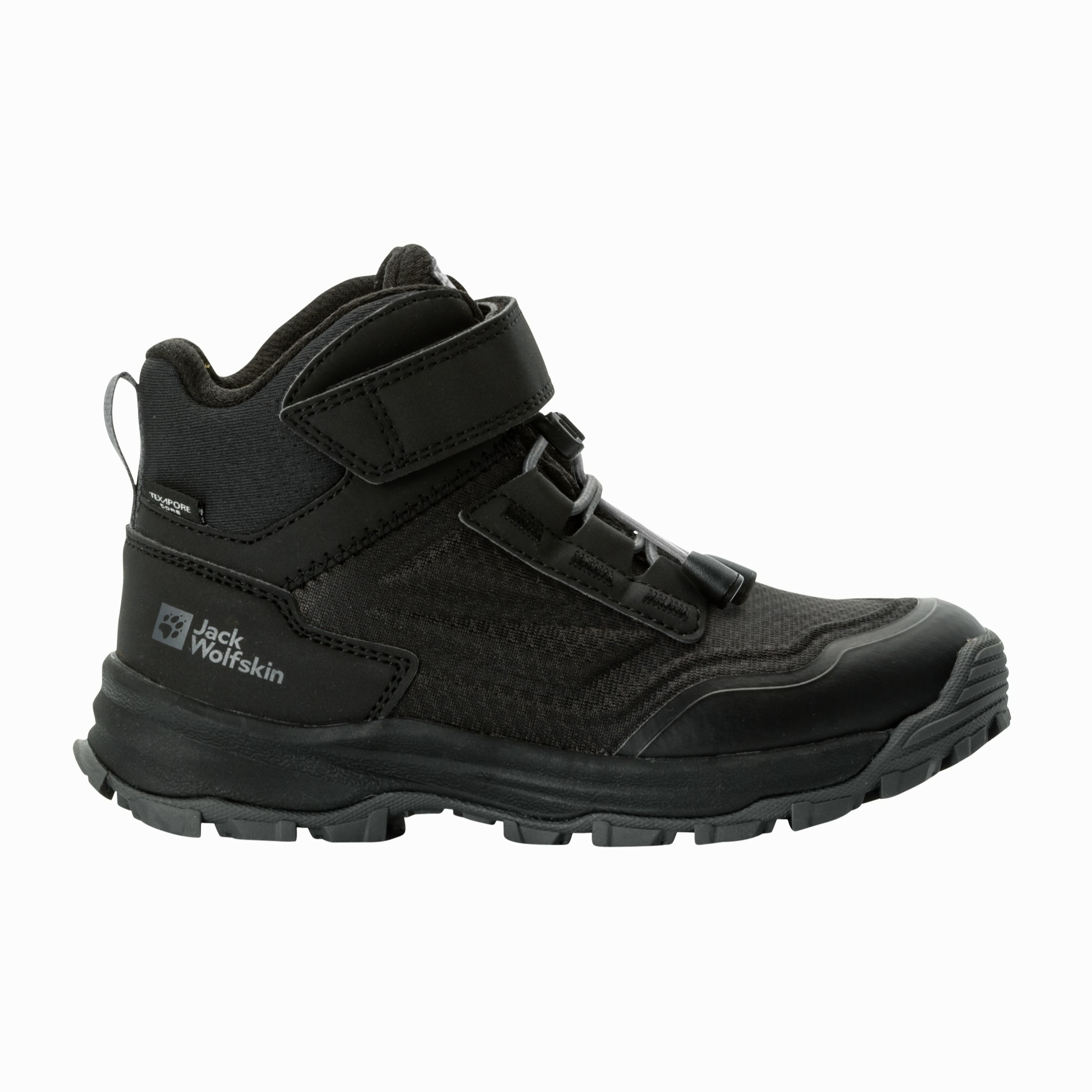 Dziecięce buty trekkingowe Jack Wolfskin CYROX TEXAPORE MID K black - 34