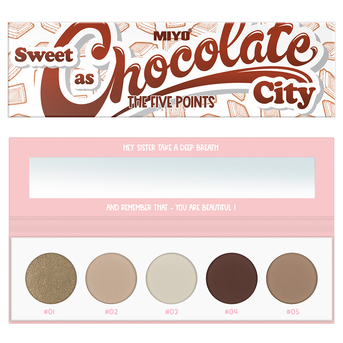 Miyo The Five Points paleta cieni do powiek 22 chocolate city, 6,5 g