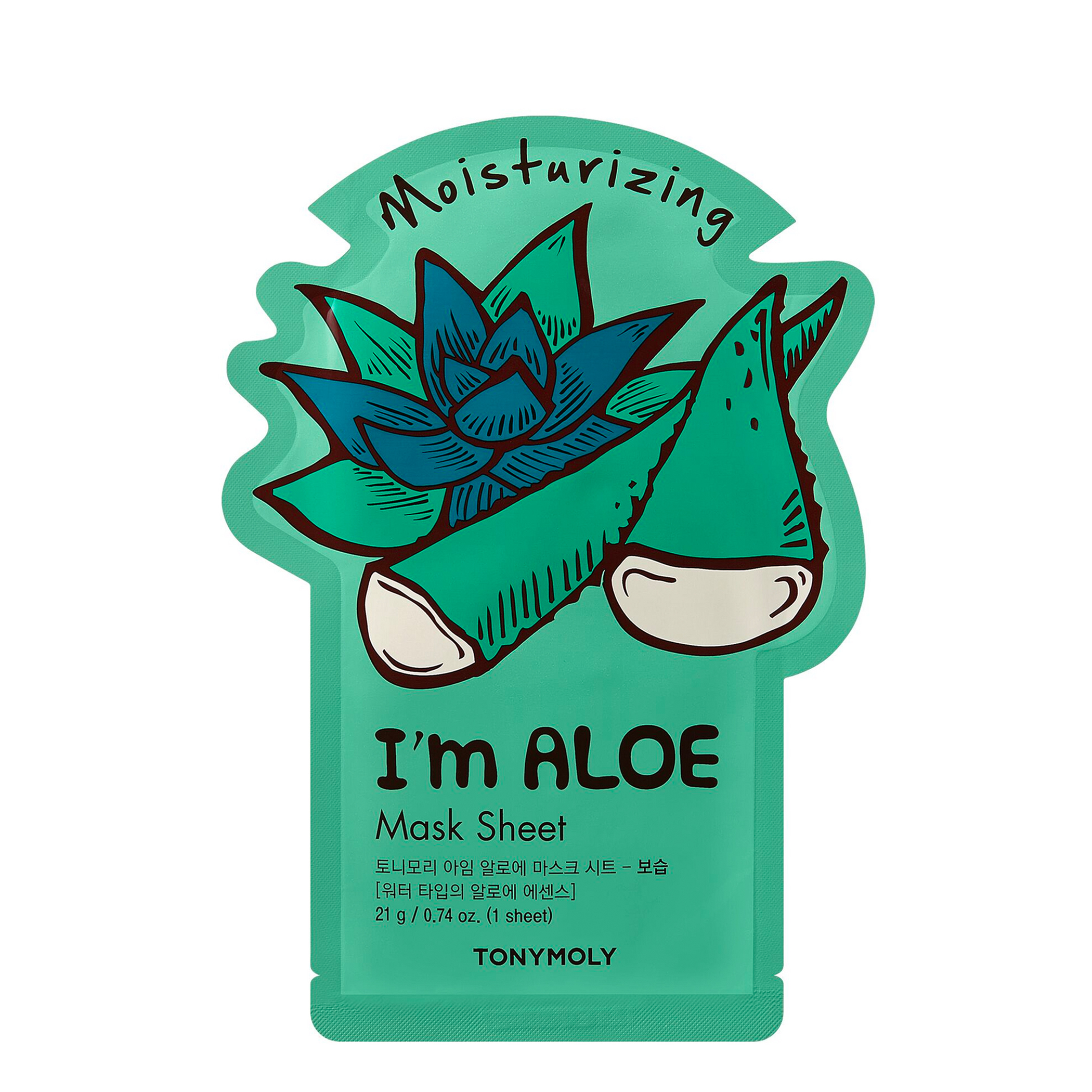 Tony Moly I'm Aloe nawilżająca maska w płachcie do twarzy, 21 g