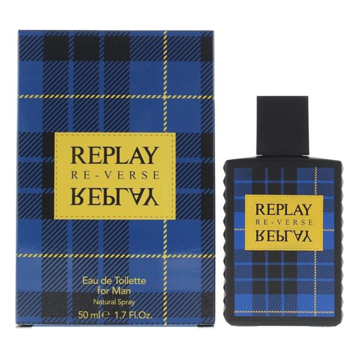 Replay Signature Re-Verse woda toaletowa męska z miętą wodną lawendą i ambrą, 50 ml