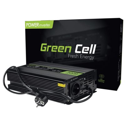 Przetwornica GREENCELL tryb UPS 12V na 230V Czysta sinusoida 300W/600W / Pompa centralnego ogrzewania