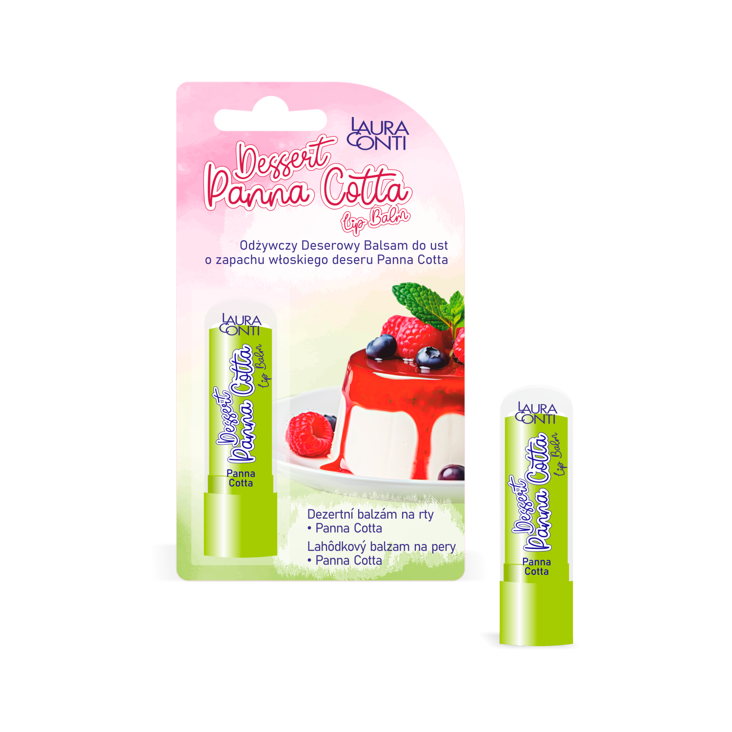 Laura Conti Panna Cotta ochronny balsam do ust panna cotta, 4,8 g