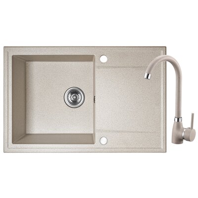 Zlewozmywak KUCHINOX Hunter SBUA411T Beżowy + bateria