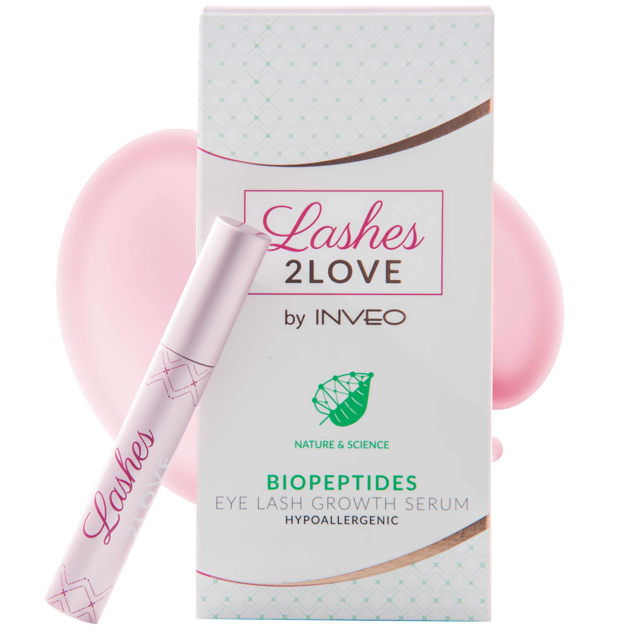 Inveo Lashes2Love biopeptydowe serum do rzęs bez bimatoprostu, 3,5 ml