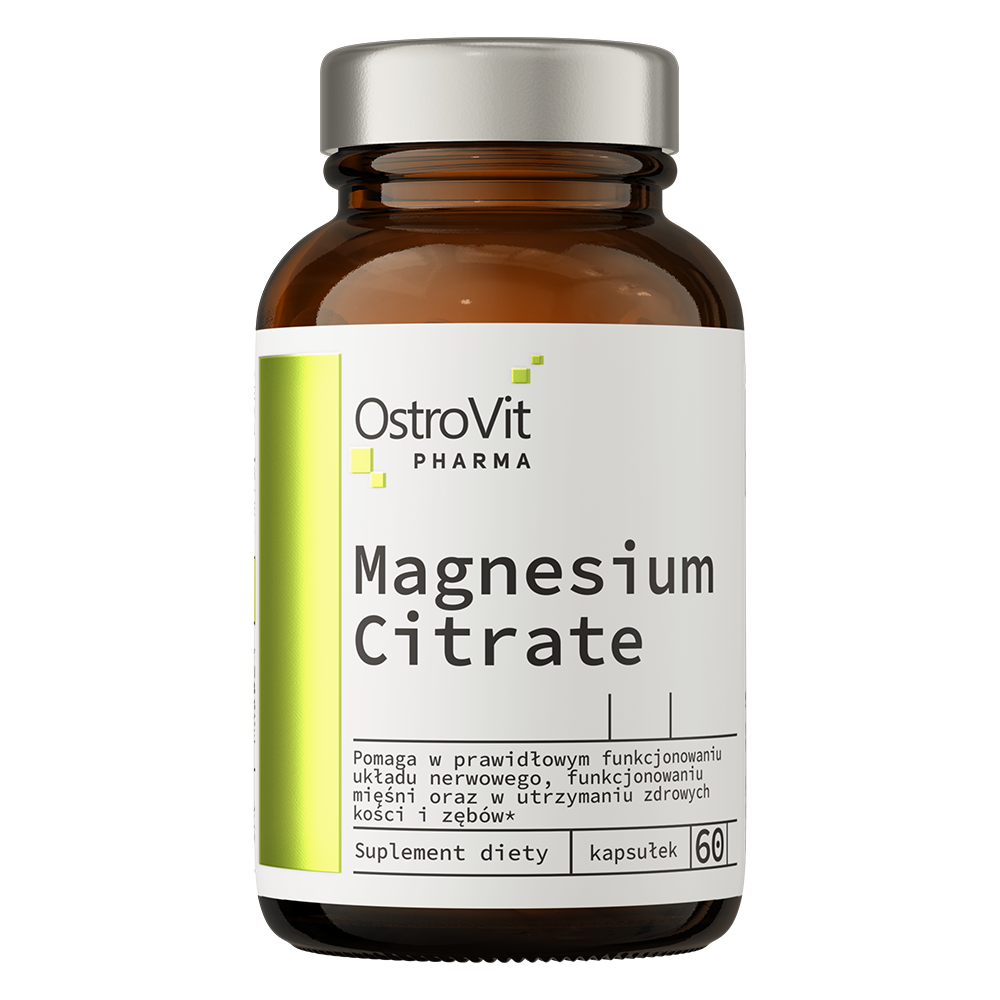 OstroVit Pharma Magnez suplement diety w postaci cytrynianu magnezu, 60 kaps./1 opak.