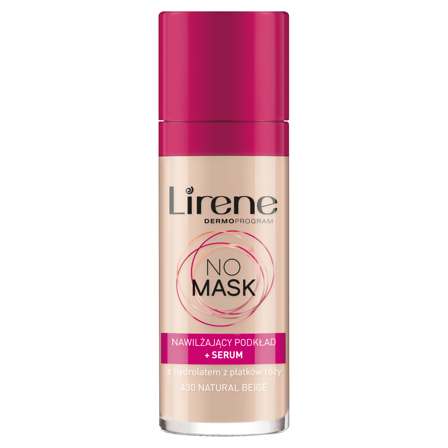 Lirene No Mask nawilżający podkład + serum do twarzy 430 natural beige, 30 ml