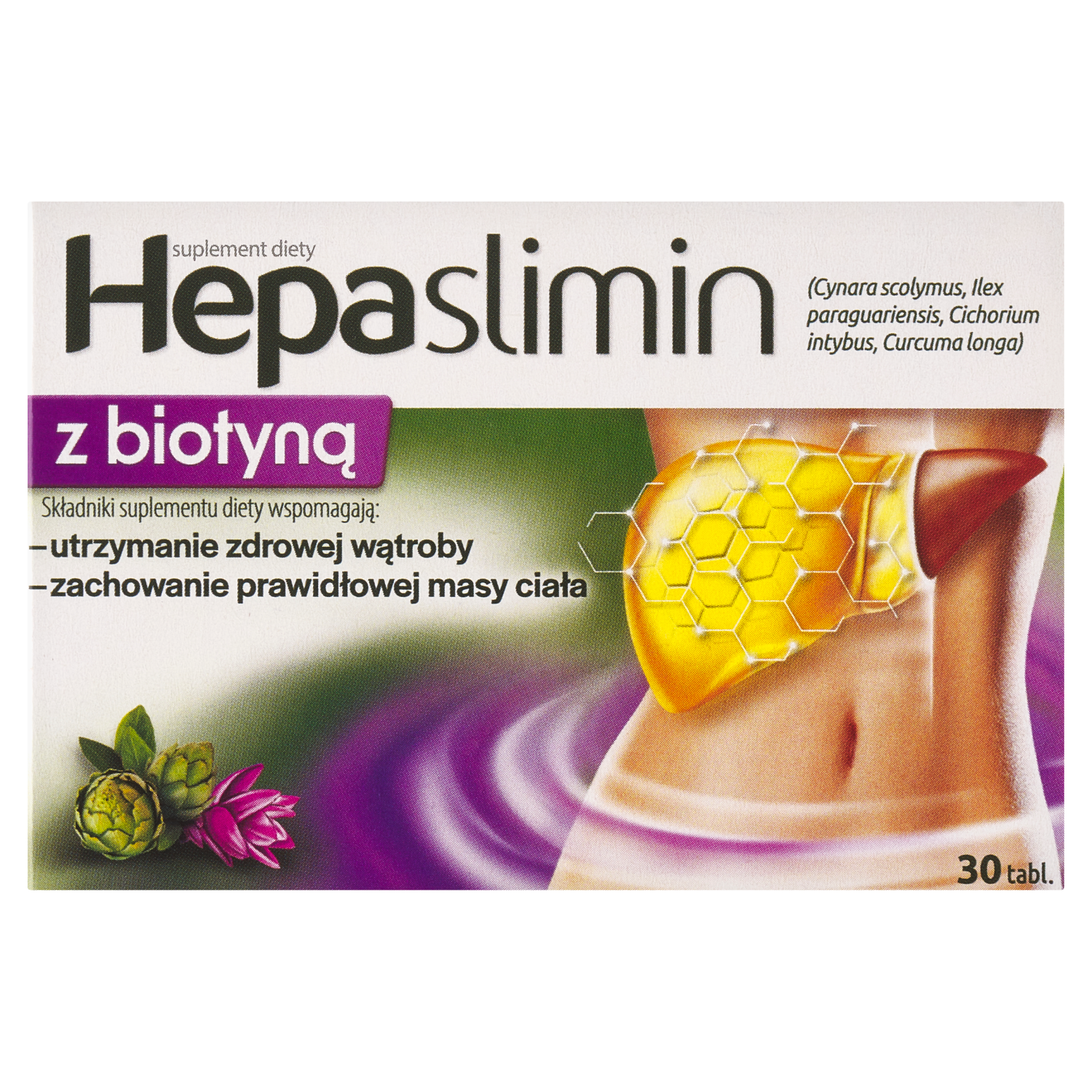 Hepaslimin Z Biotyną suplement diety, 30 tabl./1 opak.
