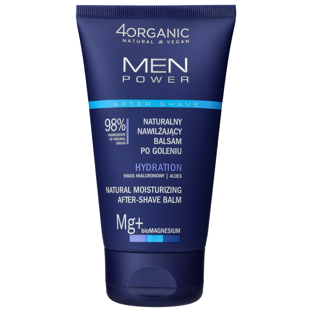 4Organic Men Power Hydra naturalny nawilżający balsam po goleniu, 150 ml