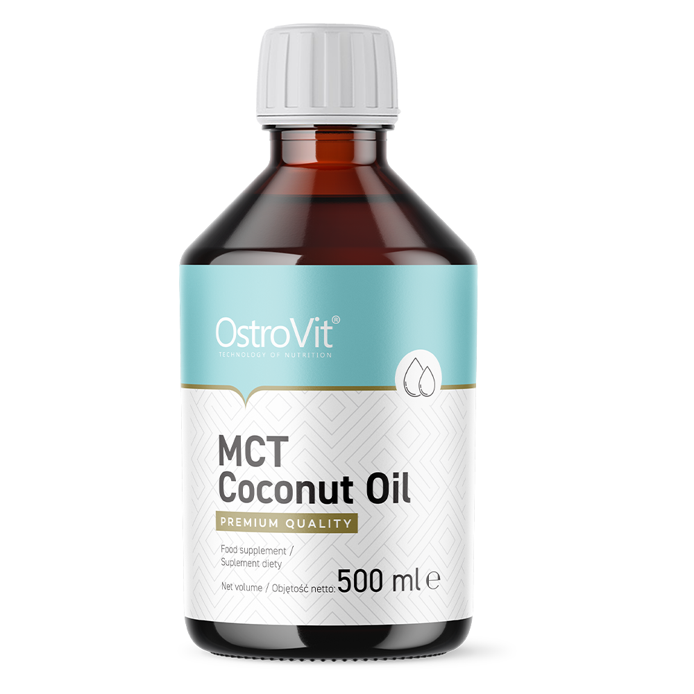 OstroVit Olej MCT z kokosa suplement diety o smaku naturalnym, 500 ml