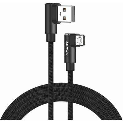 Kabel USB kątowy - Micro USB kątowy SAVIO CL-161 1m Czarny