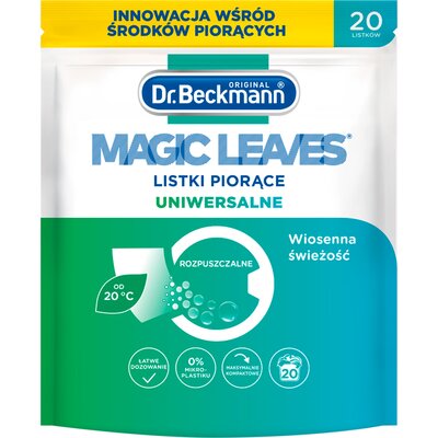 Listki do prania DR BECKMANN Magic Leaves Uniwersalne (20 sztuk)