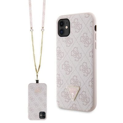 Etui GUESS Crossbody 4G Metal Logo do Apple iPhone 11/Xr Różowy