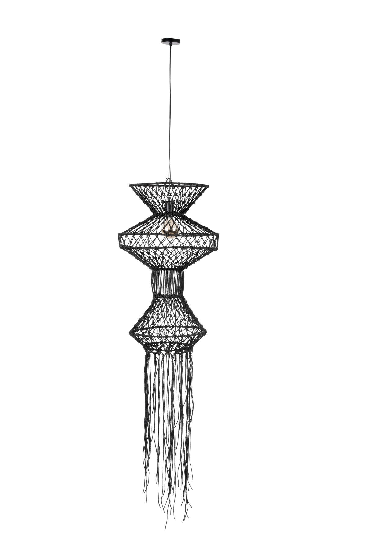 Dutchbone - Lampa wisząca Tangan Czarna