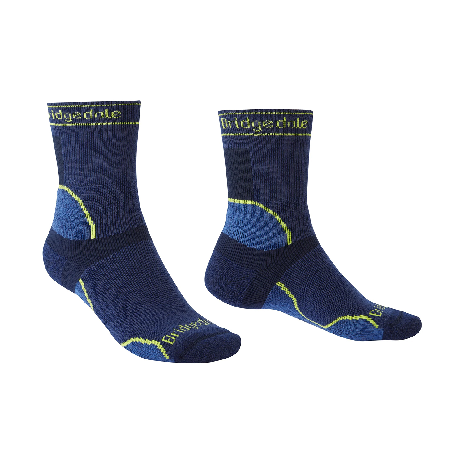 Męskie skarpety do biegania Bridgedale Midweight T2 Merino Sport Crew navy - 40-43