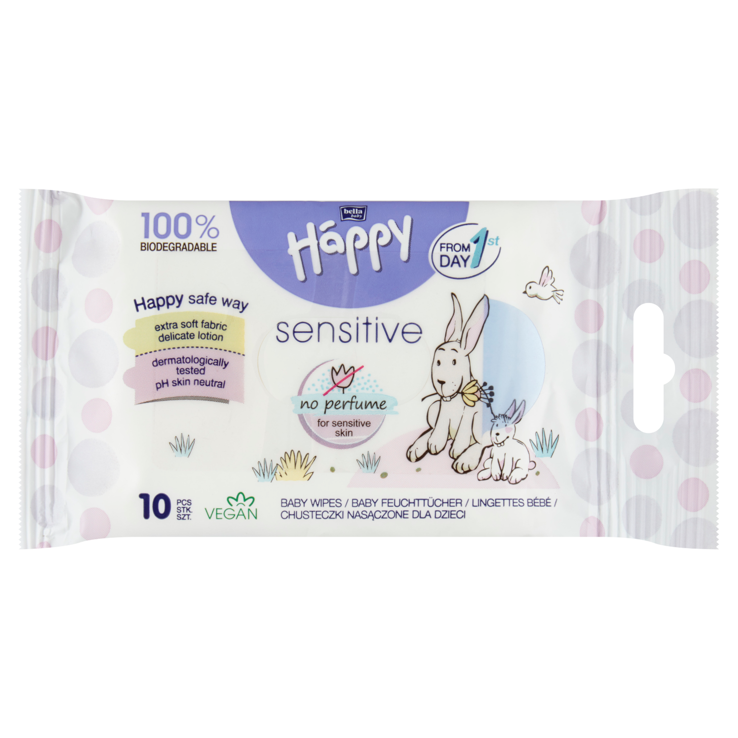 Bella Baby Happy Sensitive chusteczki nasączone dla dzieci, 10 szt./ 1 opak.