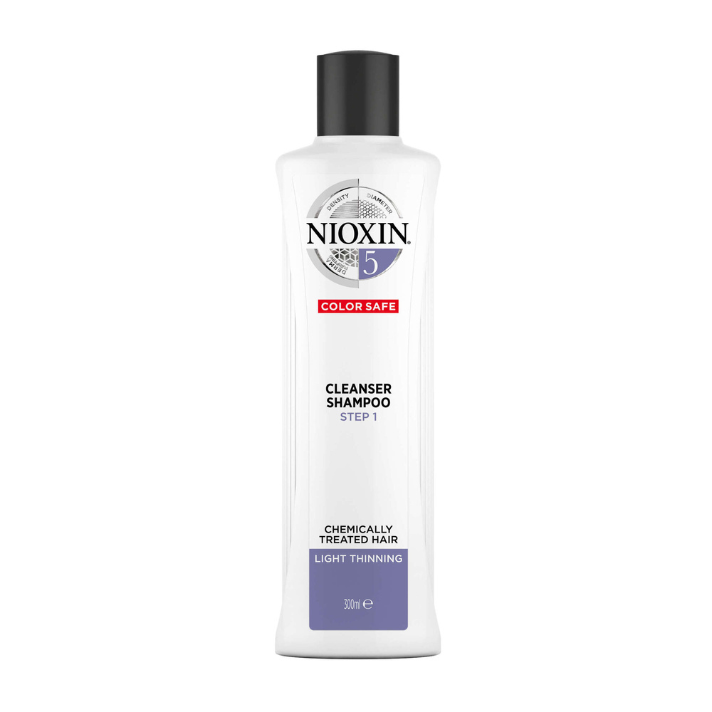 Nioxin System 5 oczyszczający szampon do włosów lekko przerzedzonych i poddanych zabiegom chemicznym, 300 ml