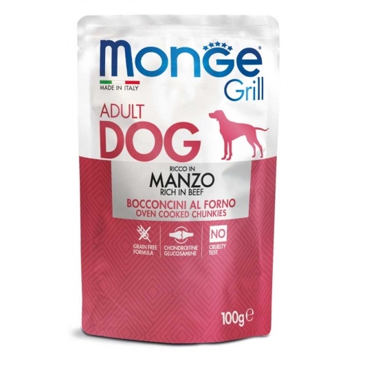 MONGE Grill karma dla psa z wołowiną 100g