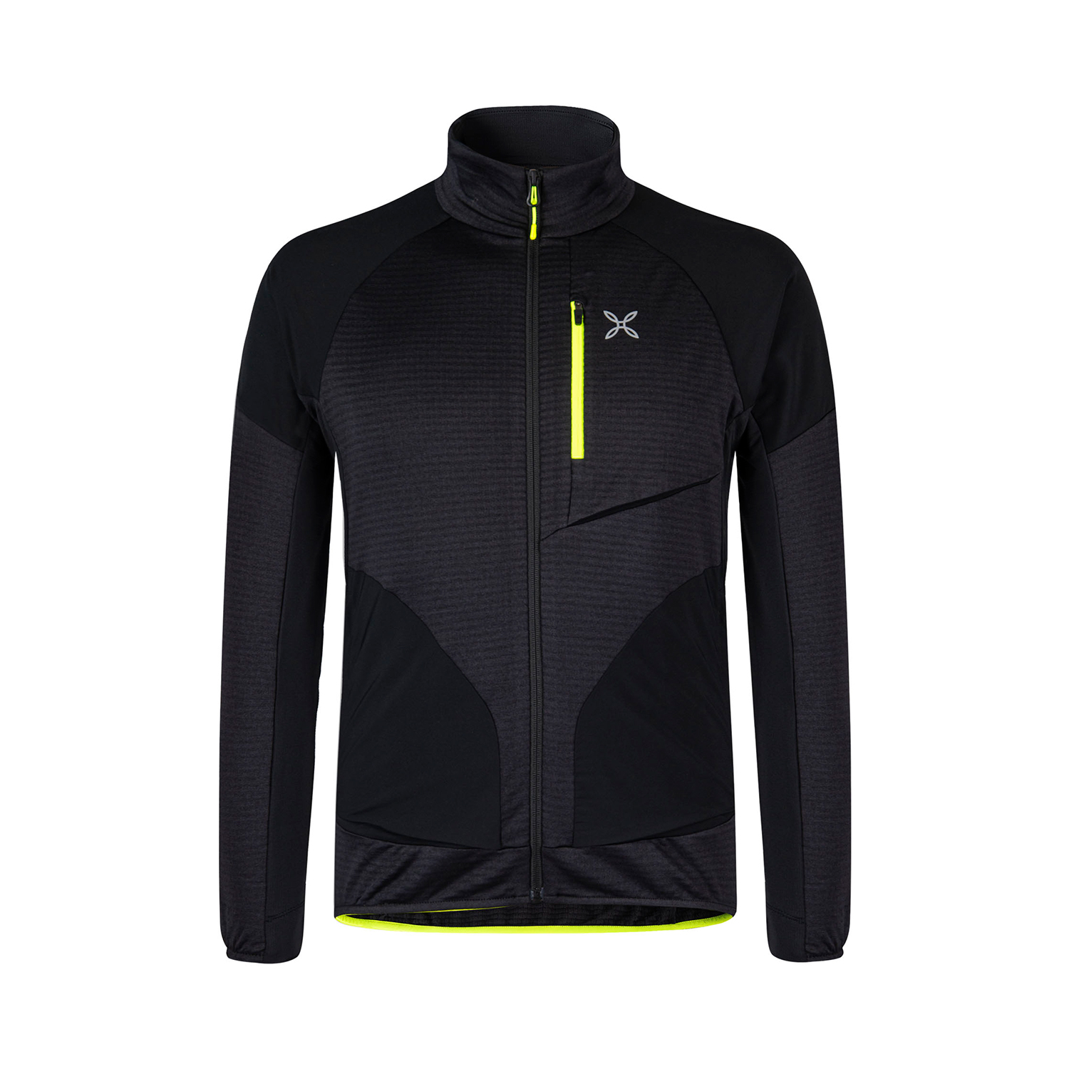 Męska kurtka softshellowa Montura Thermal Grid 2 Maglia nero/giallo fluo - M