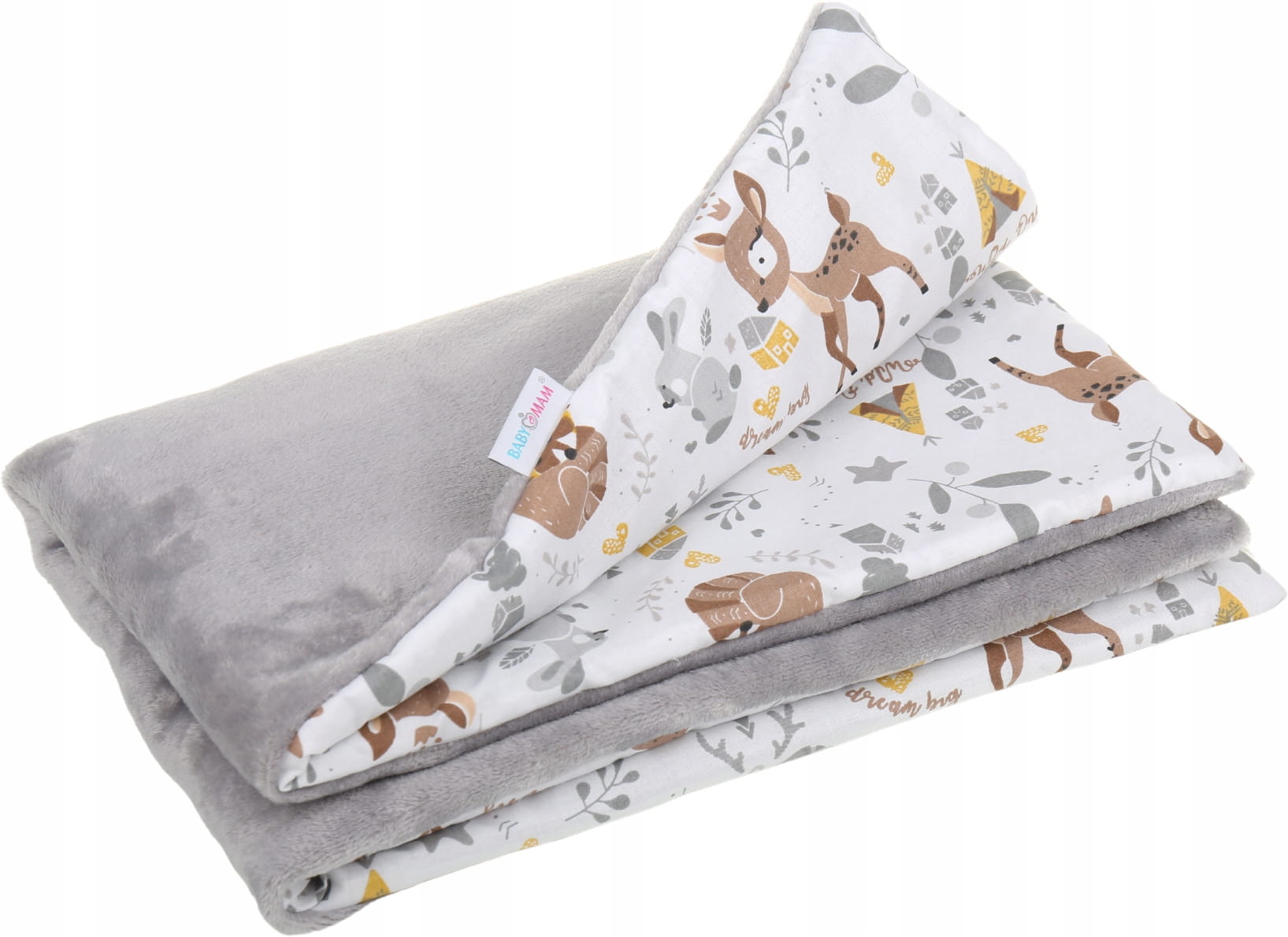 Babymam kocyk dla niemowląt uniwersalny dwustronny