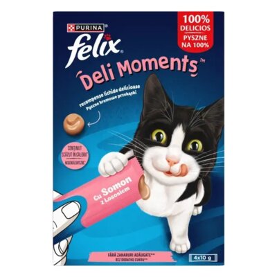 Przysmak dla kota FELIX Deli Moments Łosoś 4x10 g