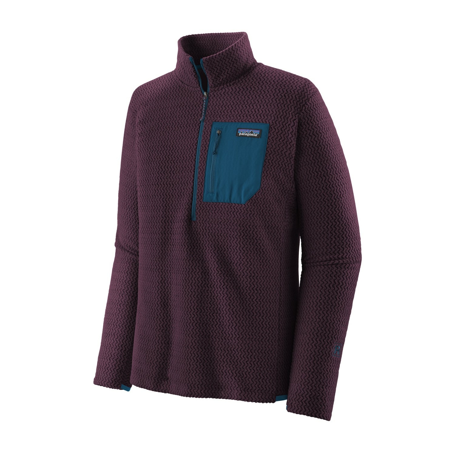 Męski polar Patagonia R1® Air Zip-Neck obsidian plum - S