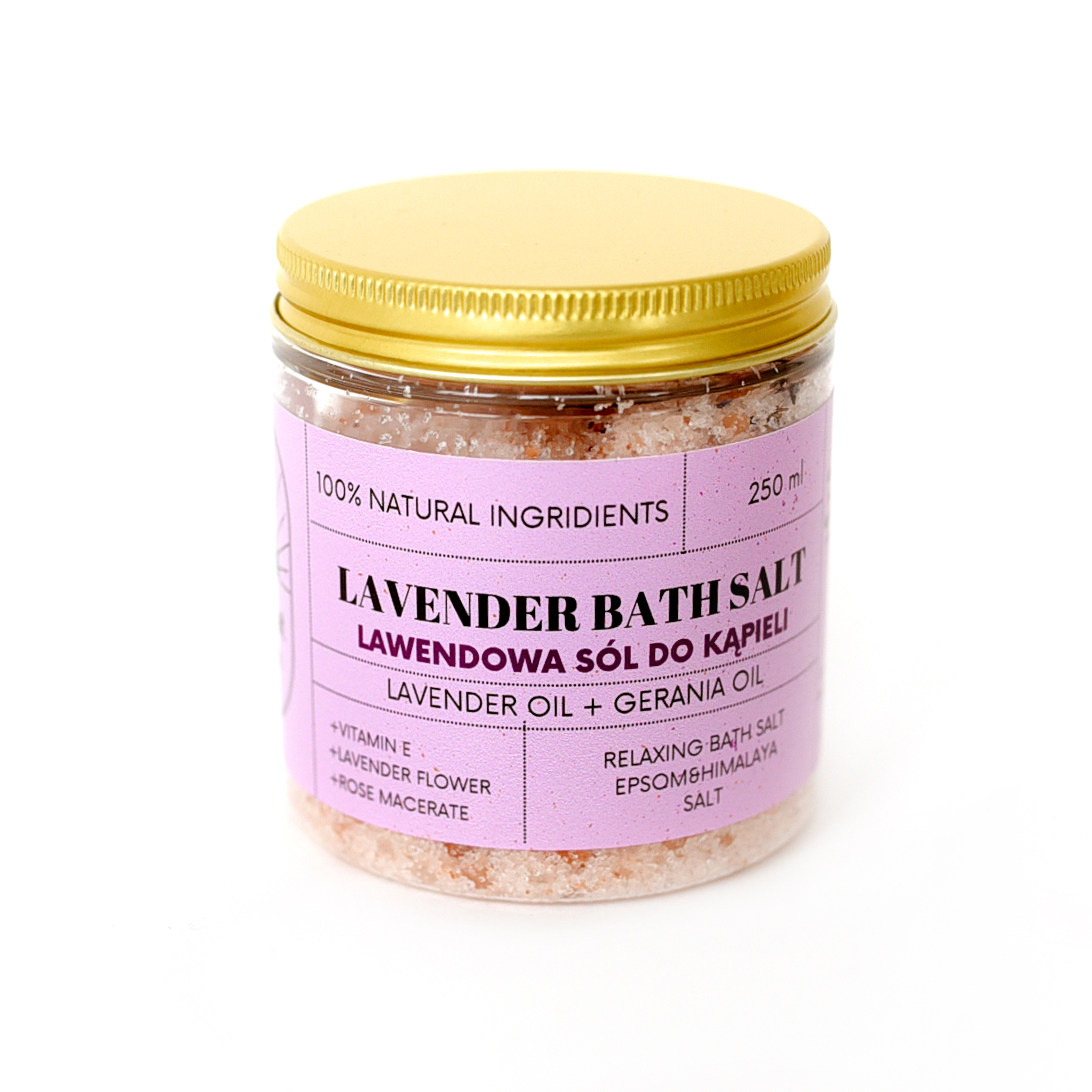 Koszyczek Natury sól do kąpieli lawendowa, 250 g