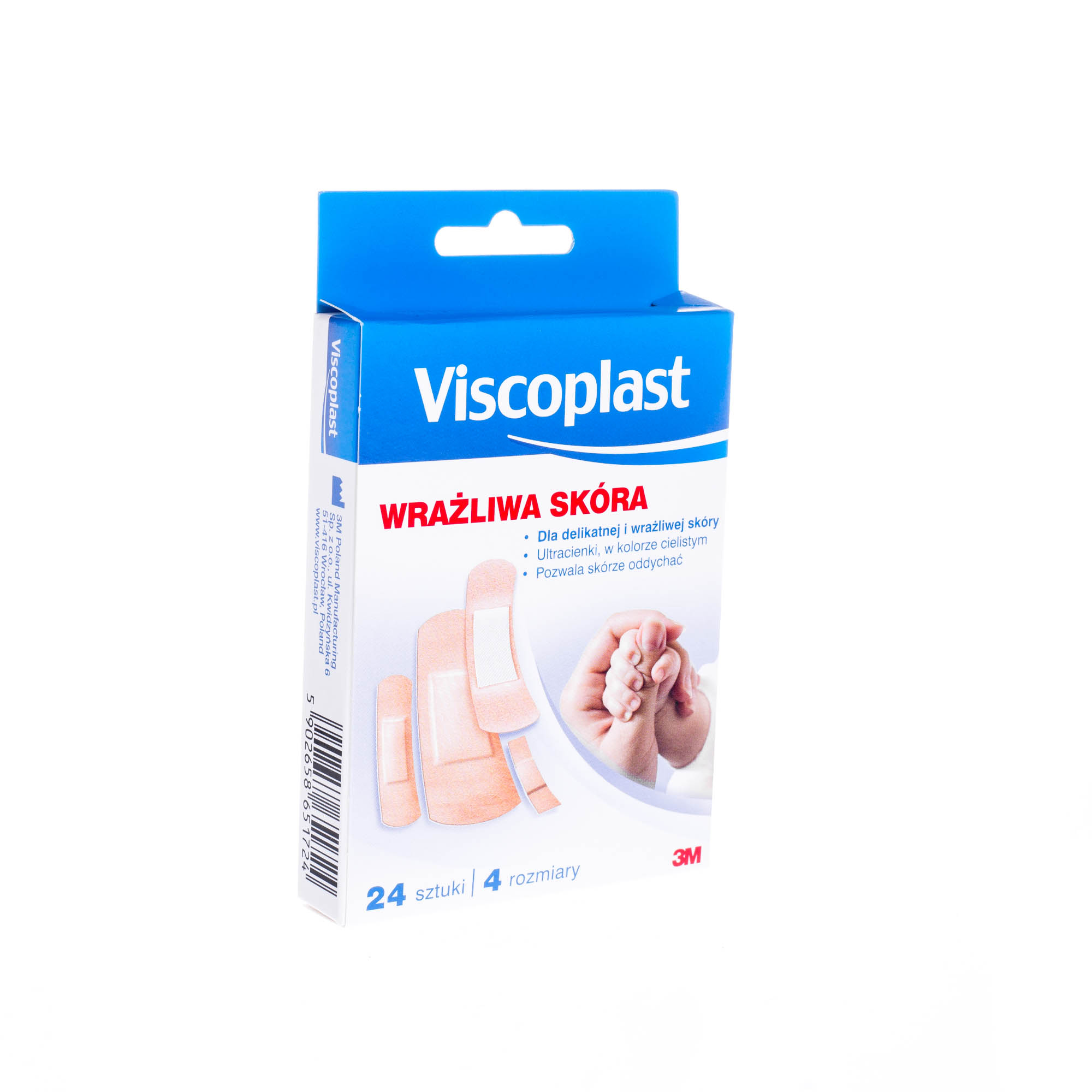 Viscoplast wrażliwa skóra, 24 sztuki, 4 rozmiary