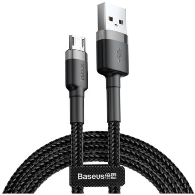 Kabel USB - Micro USB BASEUS Cafule 0.5 m Czarno-szary
