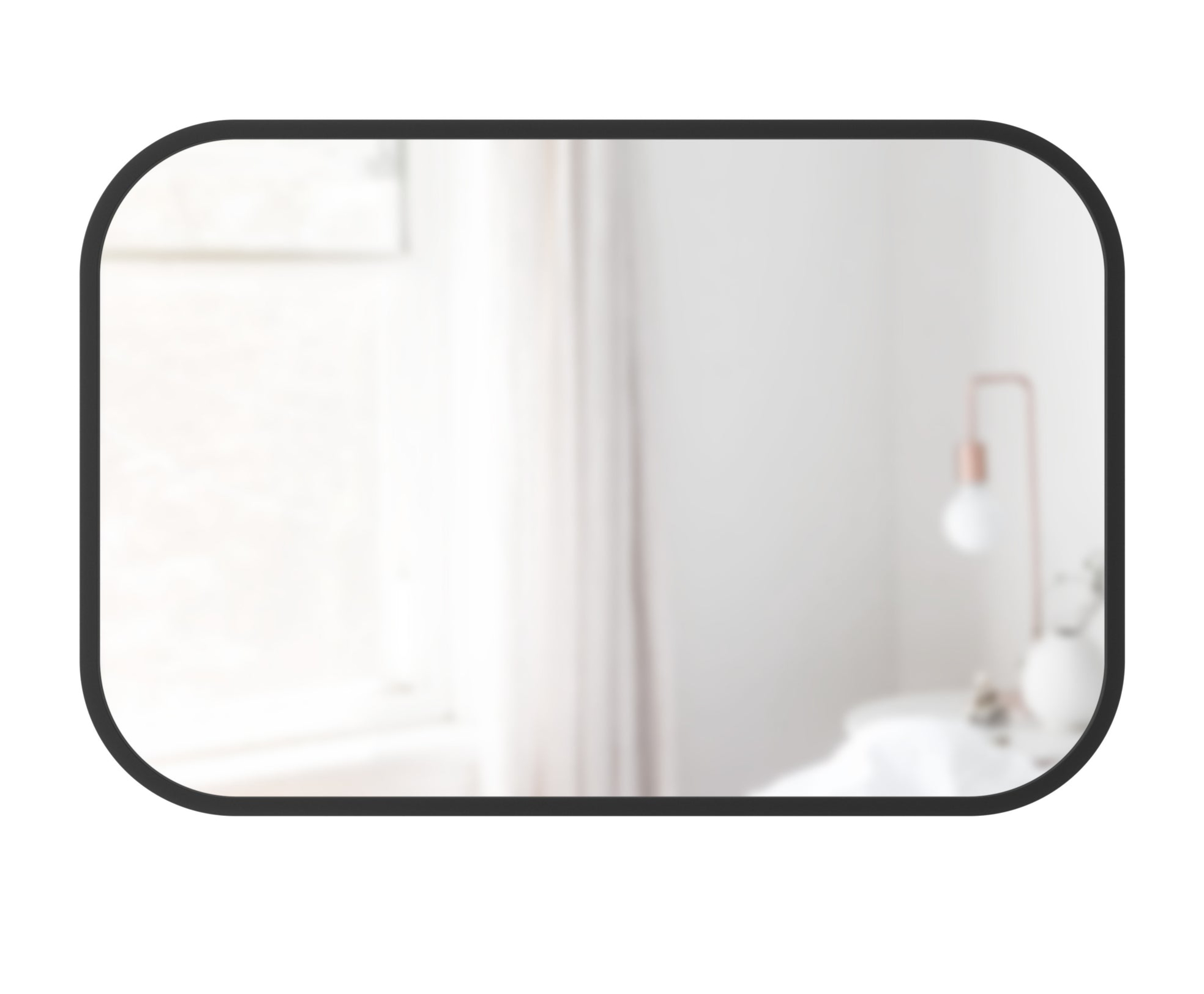 Umbra - Prostokątne lustro 61 x 91 cm Hub Czarne
