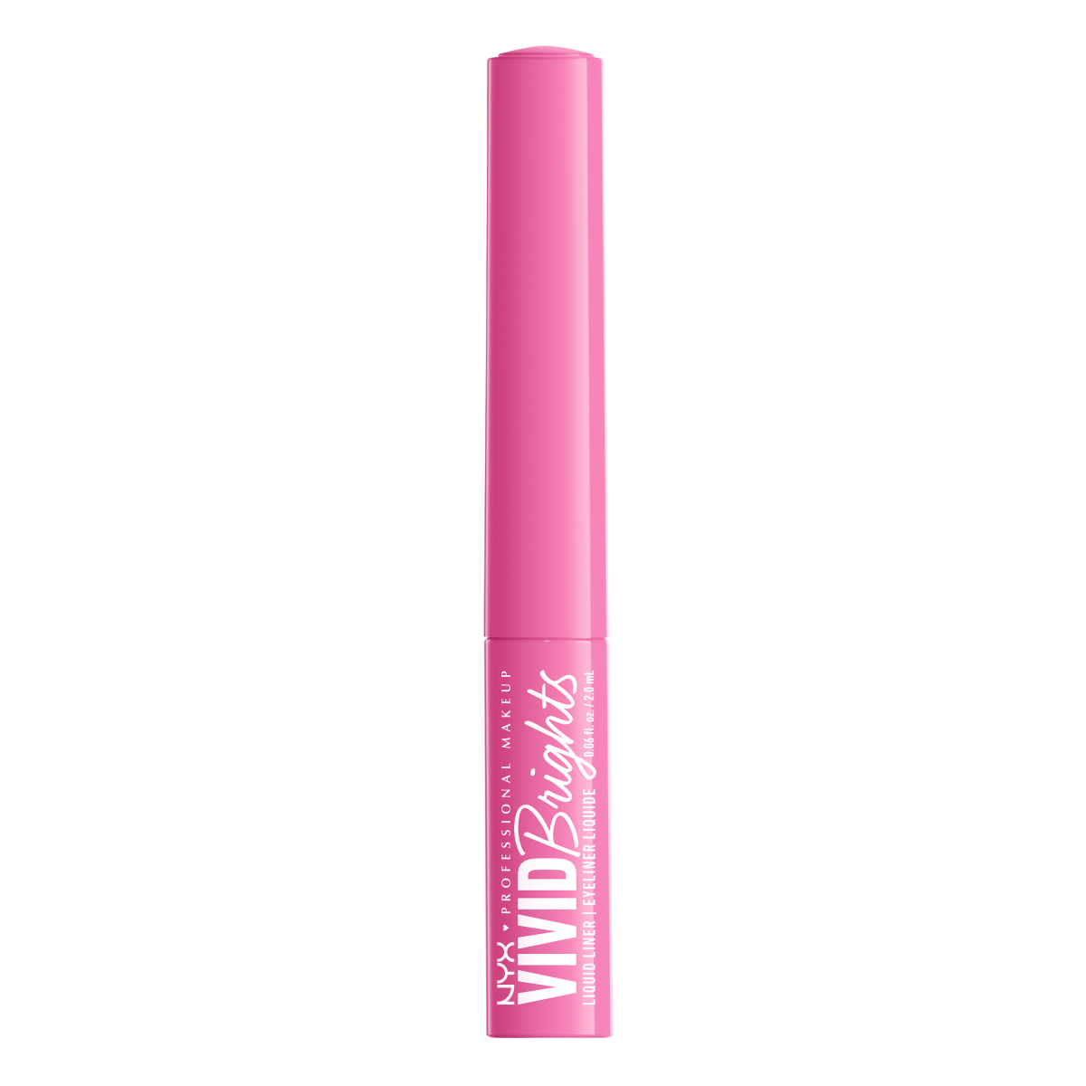 NYX Professional Makeup Vivid Brights eyeliner w pędzelku do powiek don't pink twice, 3,5 ml