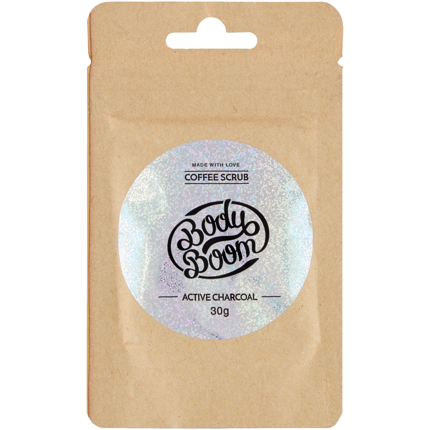 Bodyboom Active Charcoal kawowy peeling do ciała, 30 g