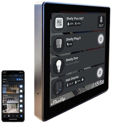 Panel zdalnego sterowania SHELLY Wall Display Wi-Fi Czarny
