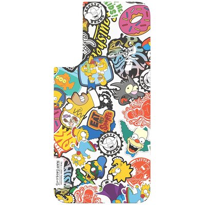Panel SAMSUNG do etui Frame Cover do Galaxy S22 Simpsons Faces Biały