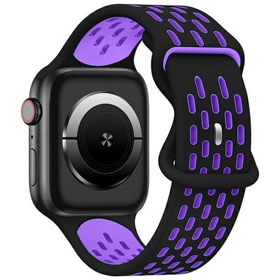 Pasek BELINE New Sport Silicone do Apple Watch 2/3/4/5/6/7/8/SE/SE 2/Ultra (42/44/45/49mm) Czarno-fioletowy