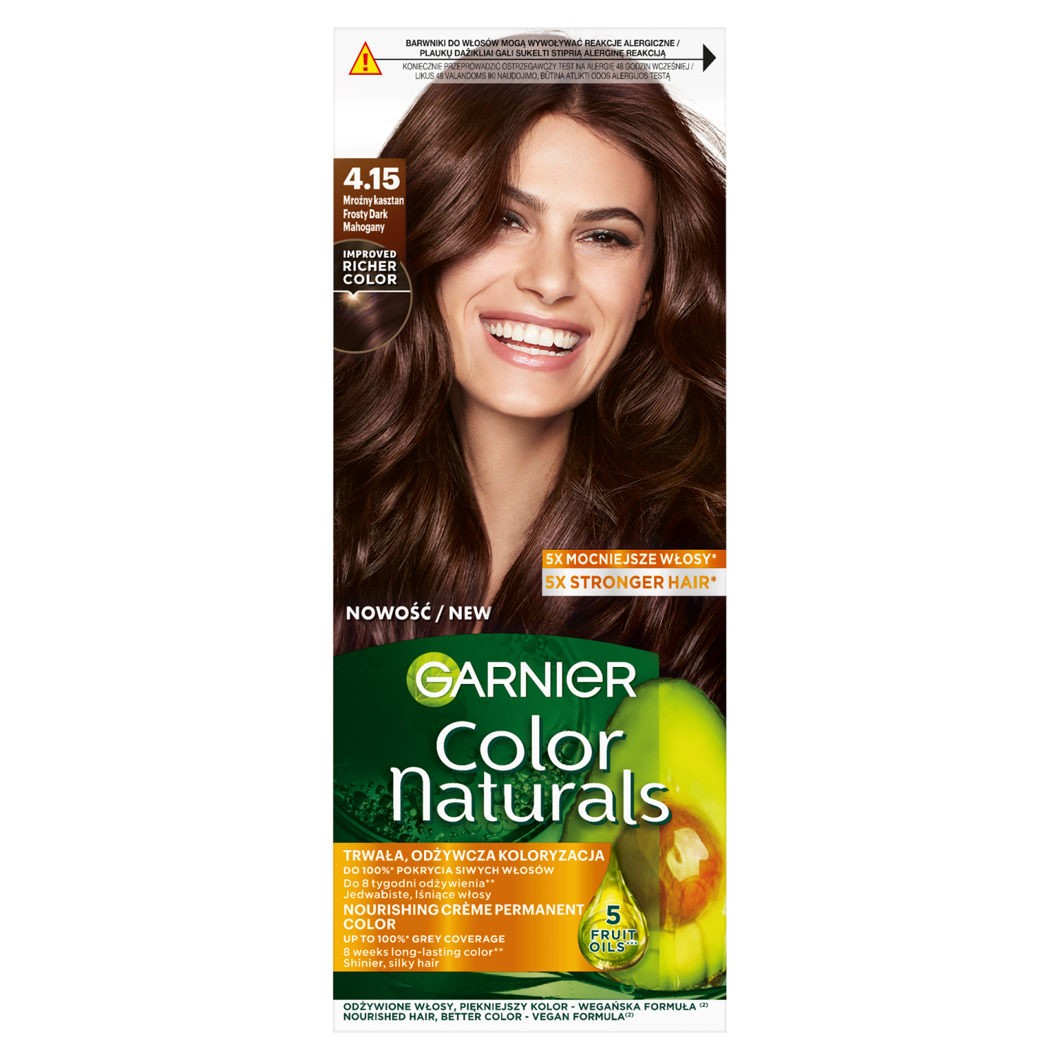 Garnier Color Naturals Créme farba do włosów 4.15 mroźny kasztan, 1 opak.